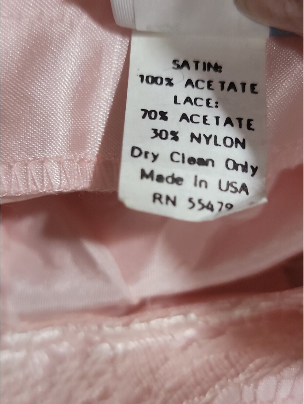 DIAMOND'S RUNS Vtg Ruched Ruffle Satin/lace 9-10 Dress Victorian Pink #04 - Picture 15 of 15
